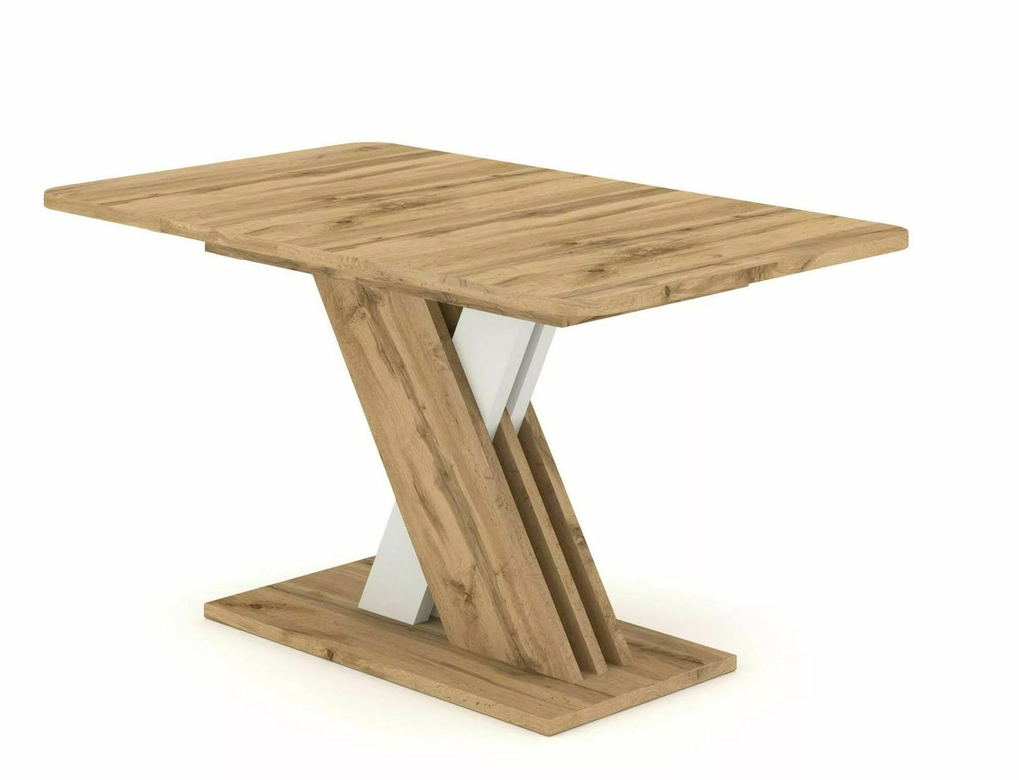 Kitchen Table Exel | size: Length: 85cm, Width: 180cm, Height: 76cm | color: White/Oak | image: 1 | variant: 1006548