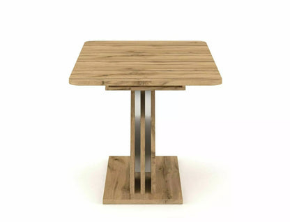 Kitchen Table Exel | size: Length: 85cm, Width: 180cm, Height: 76cm | color: White/Oak | image: 3 | variant: 1006548