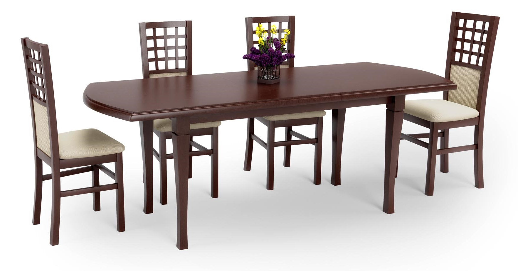 Kitchen Table Fryderyk | size: Length: 90cm, Width: 240cm, Height: 74cm | color: Walnut | image: 3 | variant: 1006362