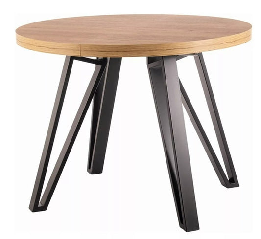 Kitchen Table Galaxy | size: Length: 100cm, Width: 168cm, Height: 76cm, Diameter: 100cm | color: Oak | image: 0 | variant: 1017915