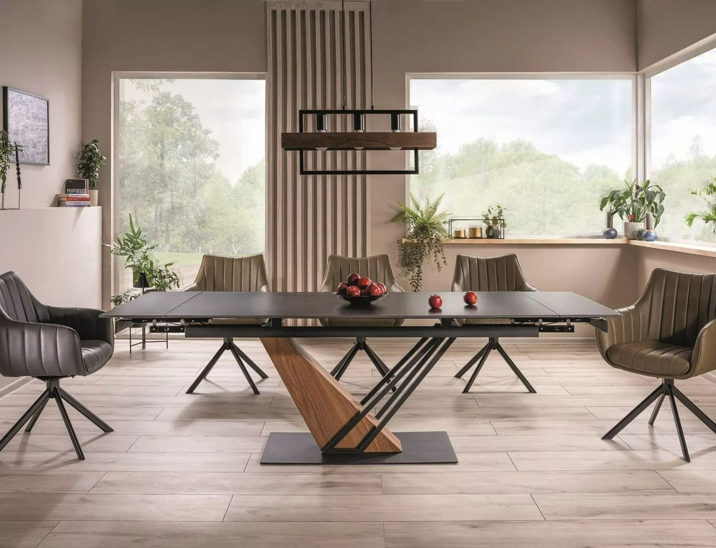 Kitchen Table Genesis 1 | size: Length: 90cm, Width: 240cm, Height: 75cm | color: Black | image: 3 | variant: 1006610