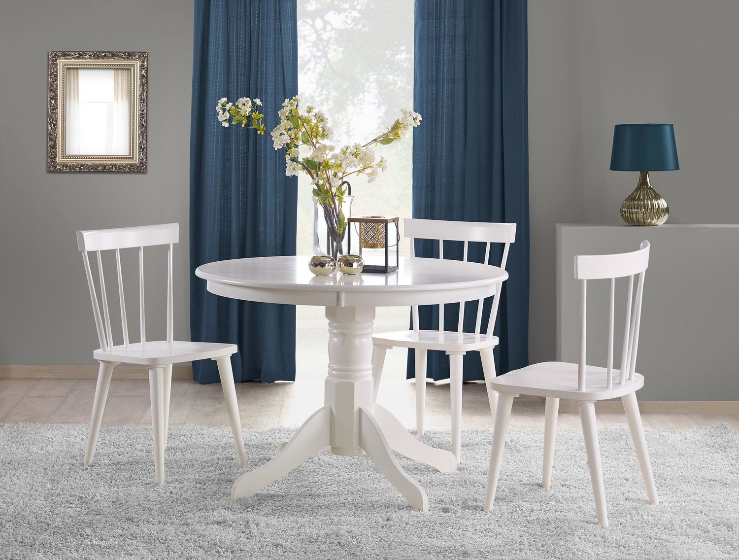 Kitchen Table Gloster | size: Length: 106cm, Width: 106cm, Height: 75cm, Diameter: 106cm | color: White | image: 2 | variant: 1011218