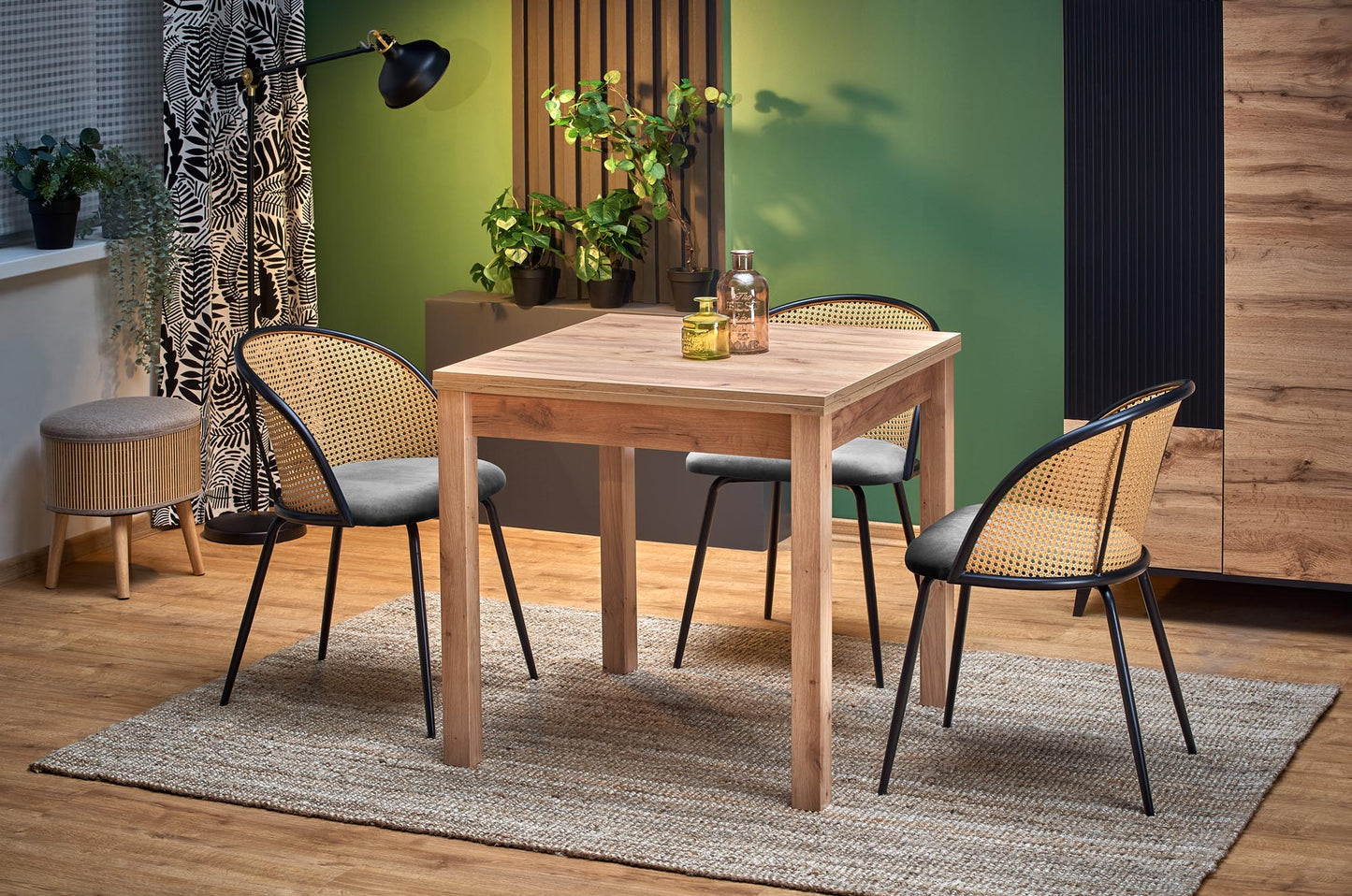 Kitchen Table Gracjan | size: Length: 80cm, Width: 160cm, Height: 76cm | color: Artisan/Oak | image: 1 | variant: 1006376