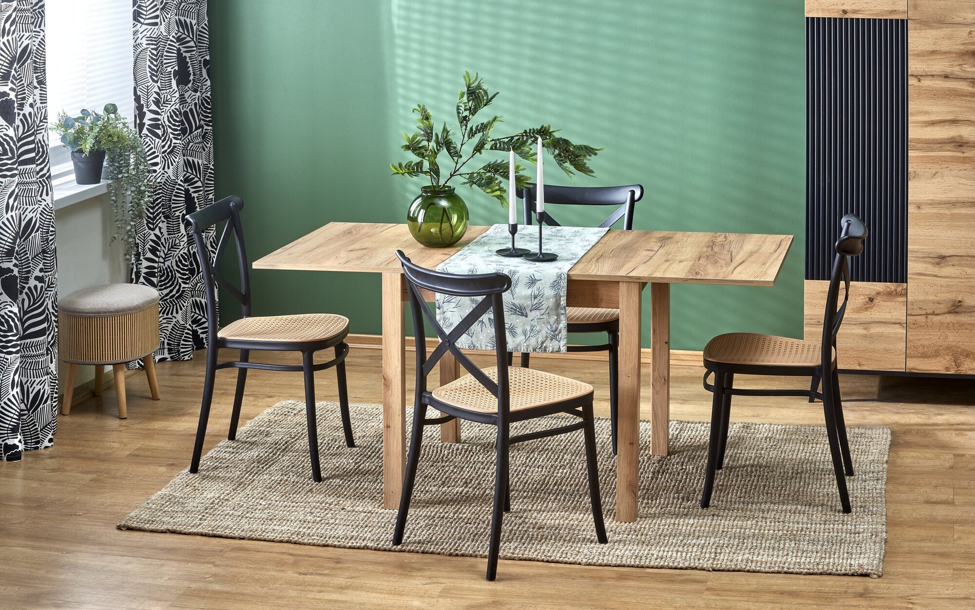 Kitchen Table Gracjan | size: Length: 80cm, Width: 160cm, Height: 76cm | color: Artisan/Oak | image: 2 | variant: 1006376