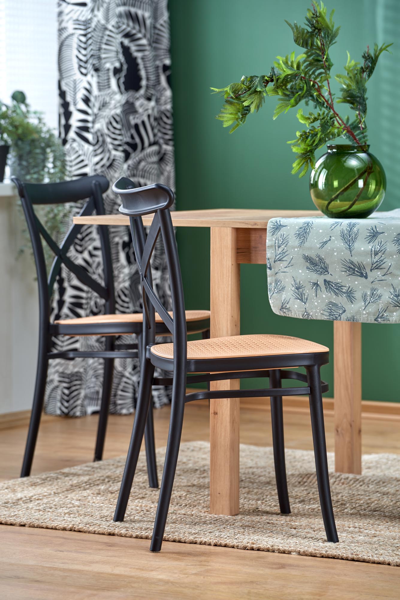 Kitchen Table Gracjan | size: Length: 80cm, Width: 160cm, Height: 76cm | color: Artisan/Oak | image: 4 | variant: 1006376