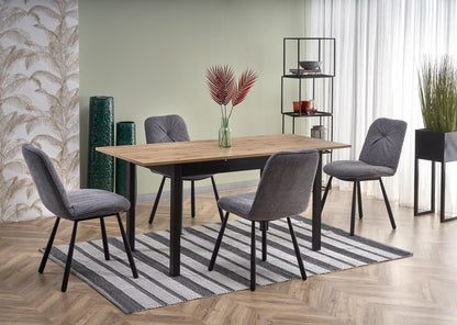 Kitchen Table Greg | size: Length: 74cm, Width: 168cm, Height: 75cm | color: Black/Oak | image: 3 | variant: 1012351