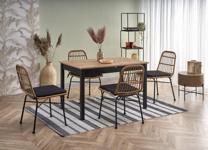 Kitchen Table Greg | size: Length: 74cm, Width: 168cm, Height: 75cm | color: Black/Oak | image: 5 | variant: 1012351