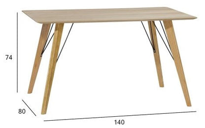 Kitchen Table Helena 1 | size: Length: 80cm, Width: 140cm, Height: 74cm | color: Oak | image: 2 | variant: 1011840
