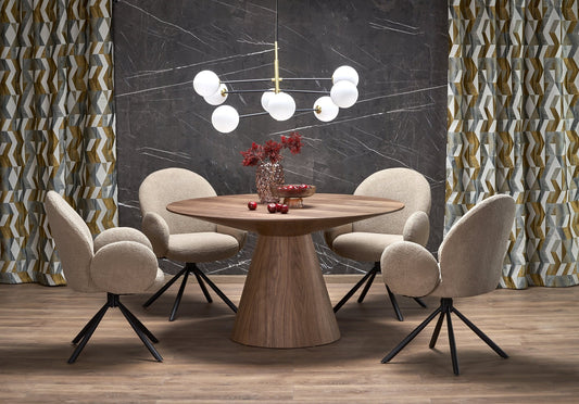 Kitchen Table Henderson | size: Length: 136cm, Width: 136cm, Height: 78cm, Diameter: 136cm | color: Walnut | image: 1 | variant: 1013018