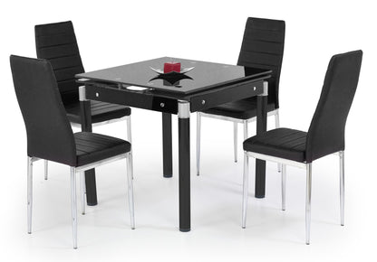 Kitchen Table Kent | size: Length: 80cm, Width: 130cm, Height: 76cm | color: Black | image: 0 | variant: 1006431