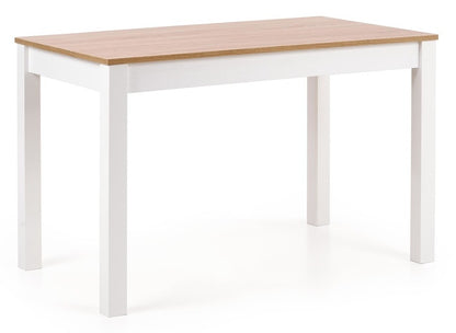 Kitchen Table Ksawery | size: Length: 68cm, Width: 120cm, Height: 76cm | color: White/Oak | image: 0 | variant: 1006380
