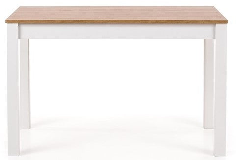 Kitchen Table Ksawery | size: Length: 68cm, Width: 120cm, Height: 76cm | color: White/Oak | image: 1 | variant: 1006380
