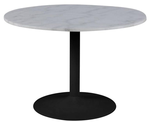 Kitchen Table Lausanne | size: Length: 110cm, Width: 110cm, Height: 75cm, Diameter: 110cm | color: White/Black | image: 0 | variant: 1001578