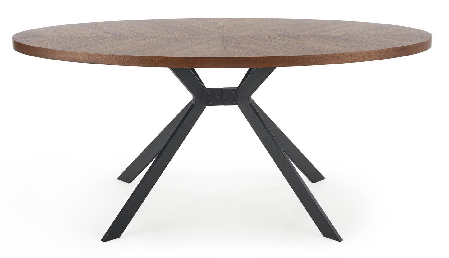Kitchen Table Locarno | size: Length: 90cm, Width: 170cm, Height: 75cm | color: Black/Walnut | image: 6 | variant: 1012577