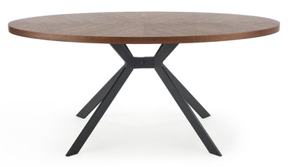 Kitchen Table Locarno | size: Length: 90cm, Width: 170cm, Height: 75cm | color: Black/Walnut | image: 6 | variant: 1012577