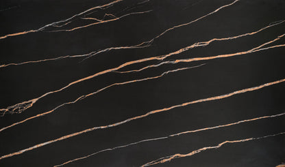 Kitchen Table Lozano | size: Length: 82cm, Width: 200cm, Height: 76cm | color: Marble/Black/Walnut | image: 8 | variant: 1013021