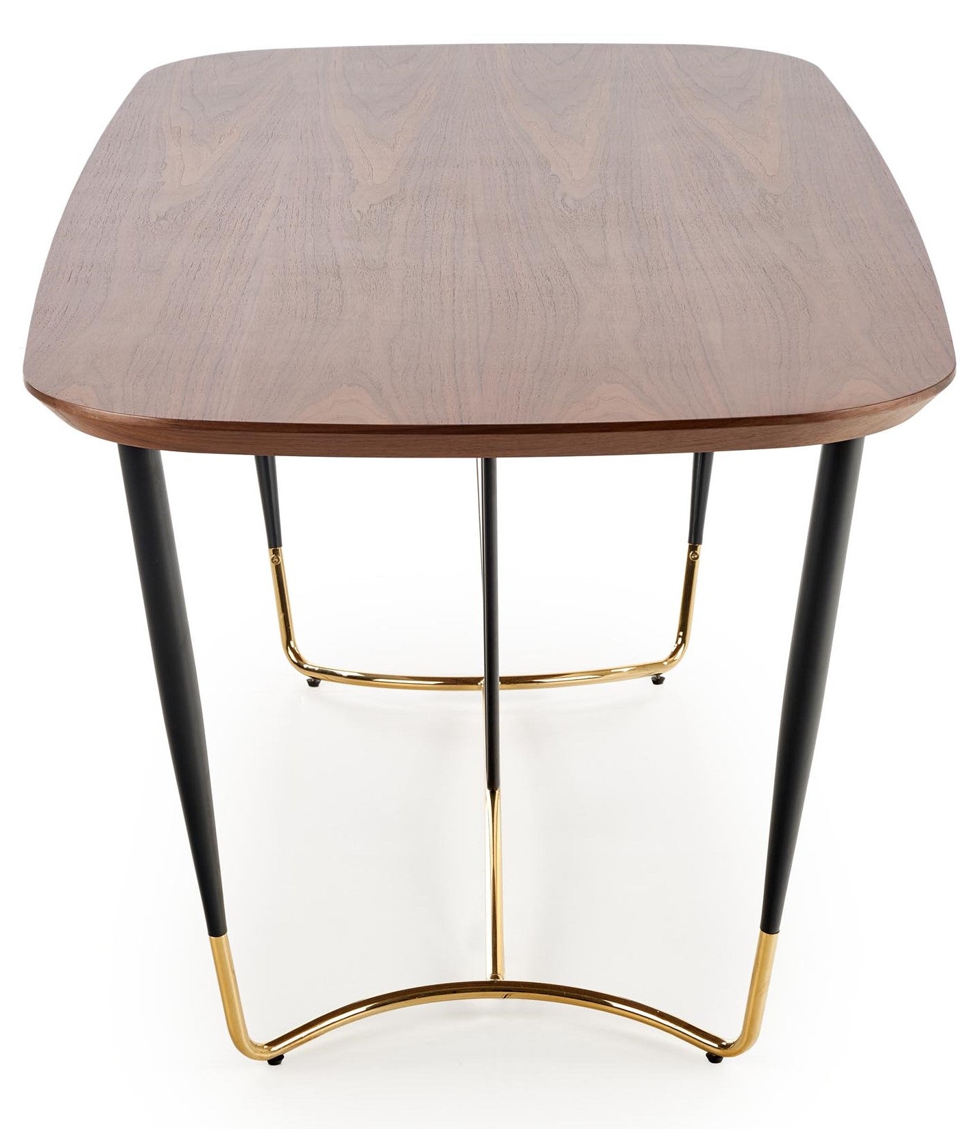 Kitchen Table Manchester | size: Length: 90cm, Width: 180cm, Height: 76cm | color: Black/Walnut | image: 3 | variant: 1011279