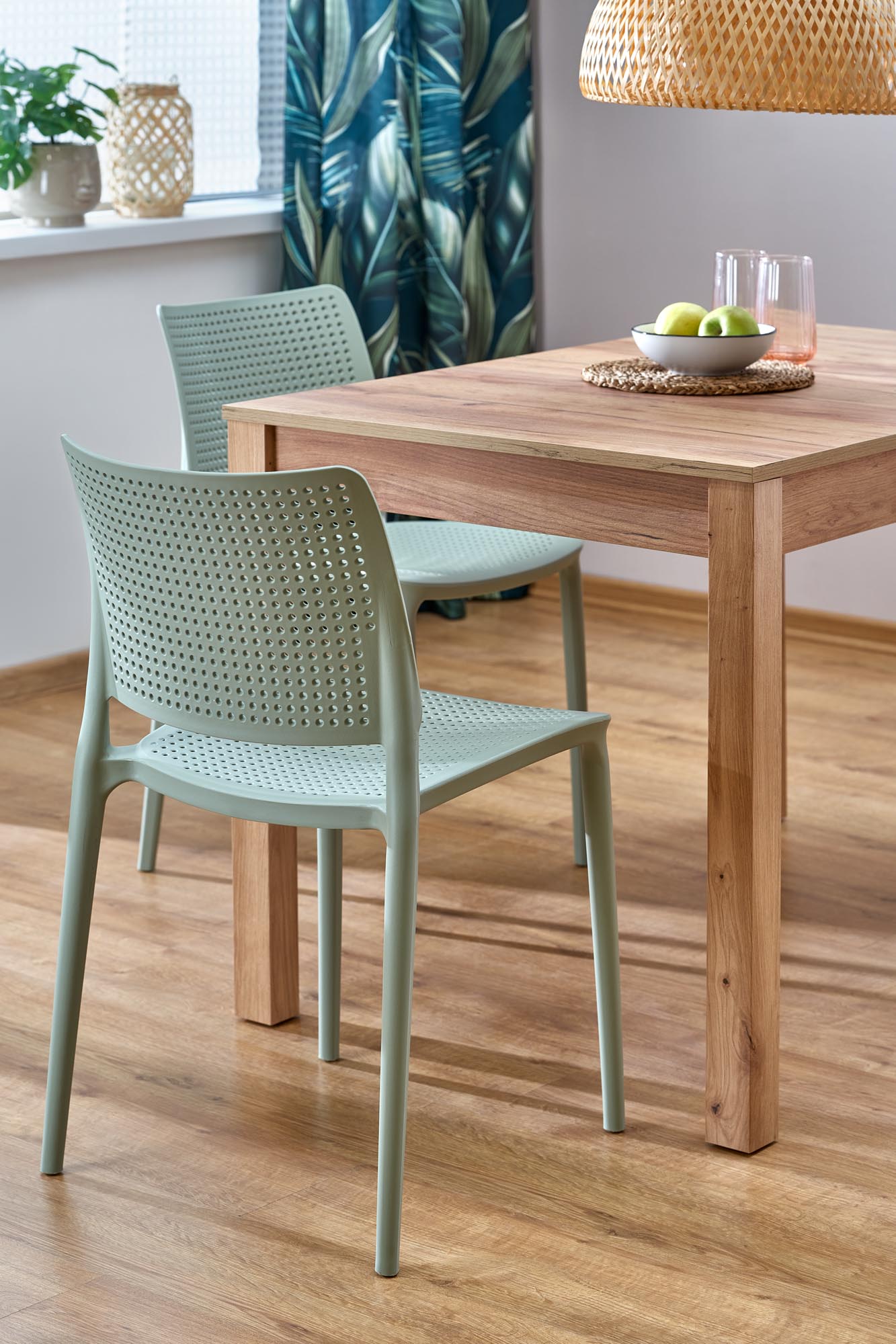 Kitchen Table Maurycy | size: Length: 75cm, Width: 158cm, Height: 76cm | color: Artisan/Oak | image: 4 | variant: 1006387