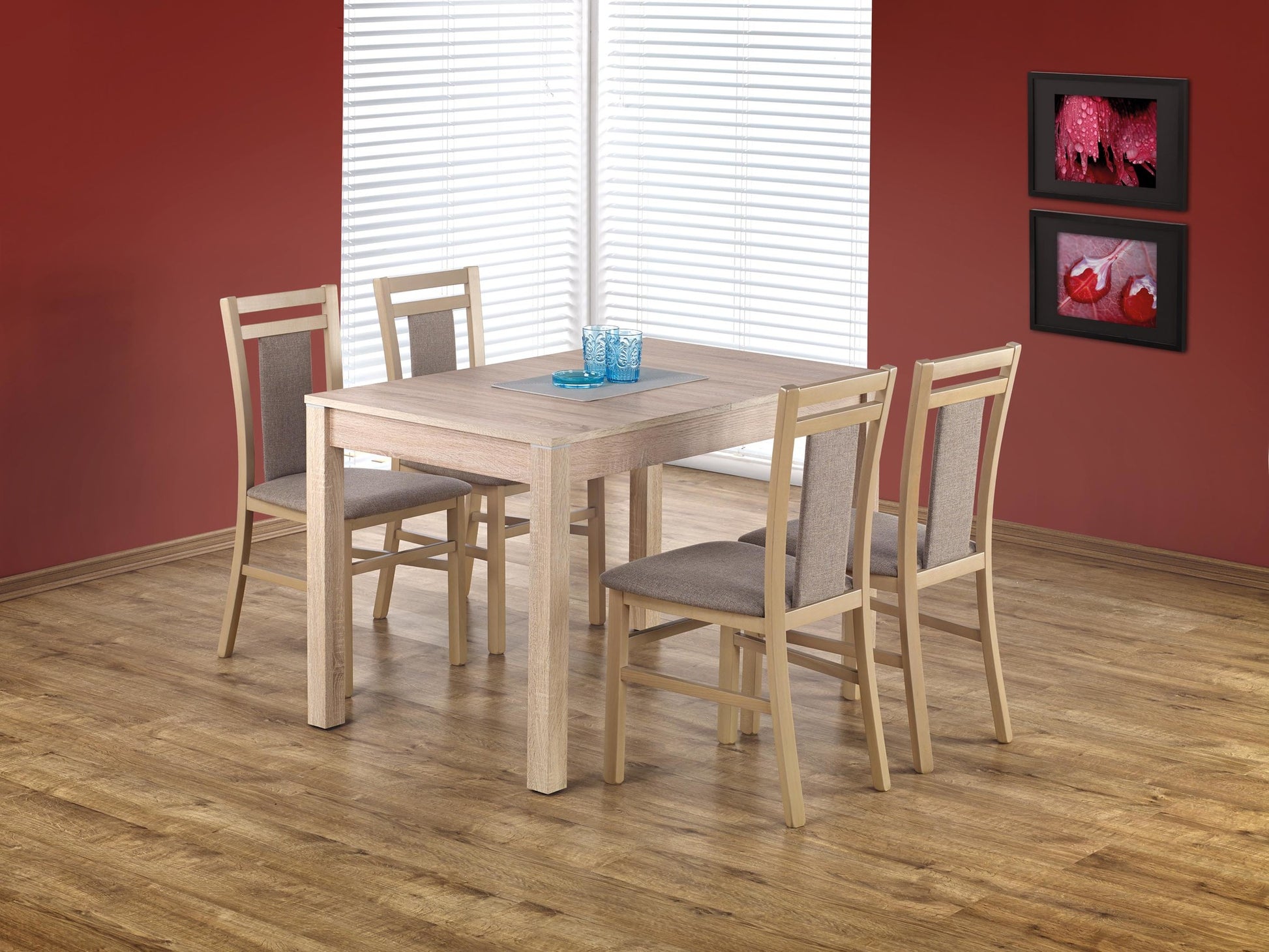 Kitchen Table Maurycy | size: Length: 75cm, Width: 158cm, Height: 76cm | color: Oak | image: 2 | variant: 1006383