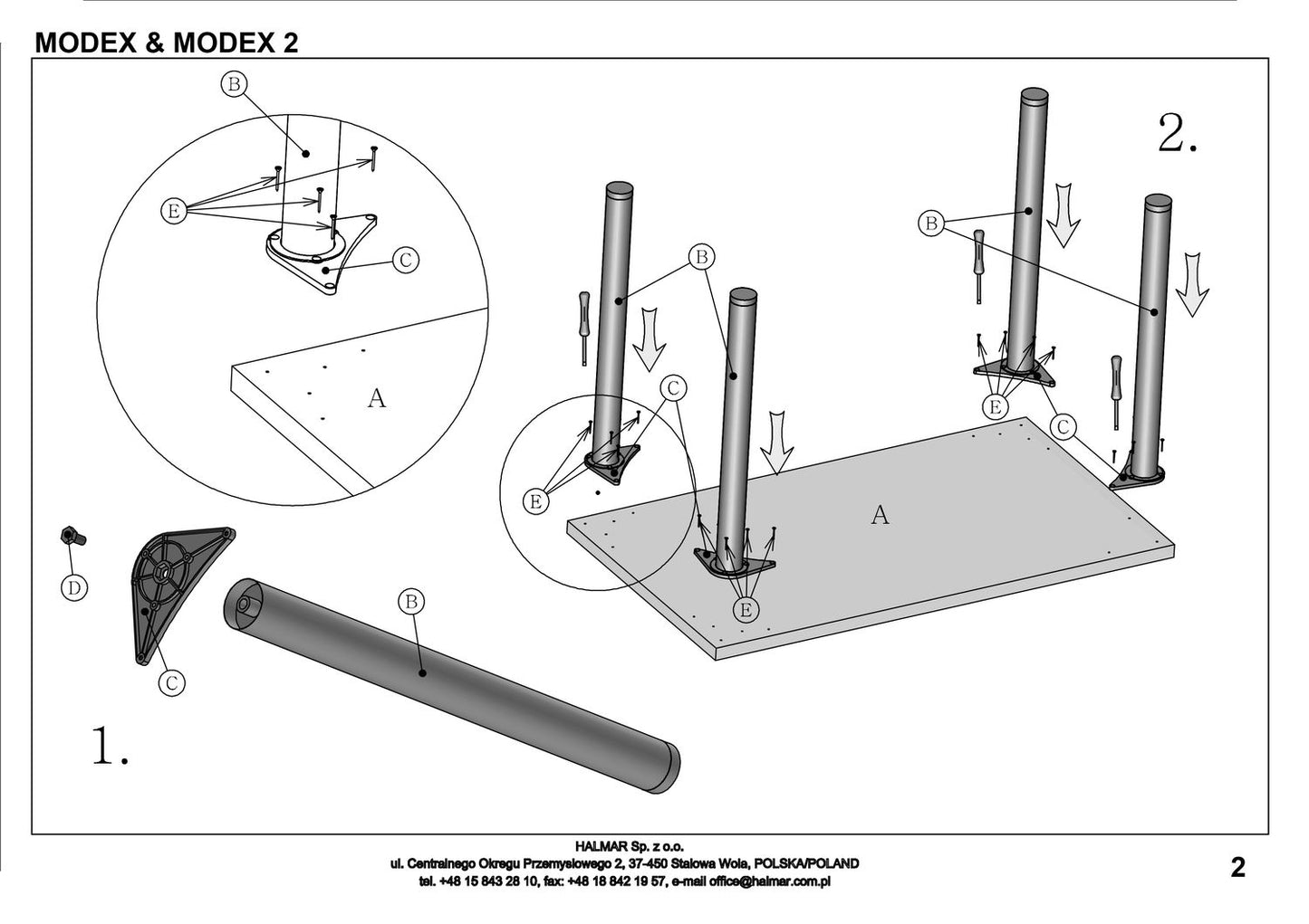 Kitchen Table Modex 2 | size: Length: 60cm, Width: 90cm, Height: 75cm | color: Oak | image: 6 | variant: 1012004