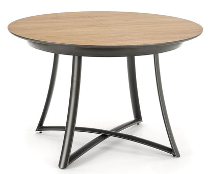 Kitchen Table Moretti | size: Length: 118cm, Width: 148cm, Height: 76cm, Diameter: 118cm | color: Oak/Grey | image: 1 | variant: 1011273