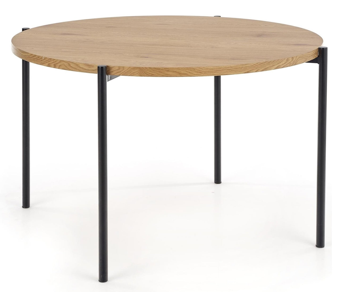 Kitchen Table Morgan | size: Length: 120cm, Width: 120cm, Height: 76cm, Diameter: 120cm | color: Black/Oak | image: 1 | variant: 1011213
