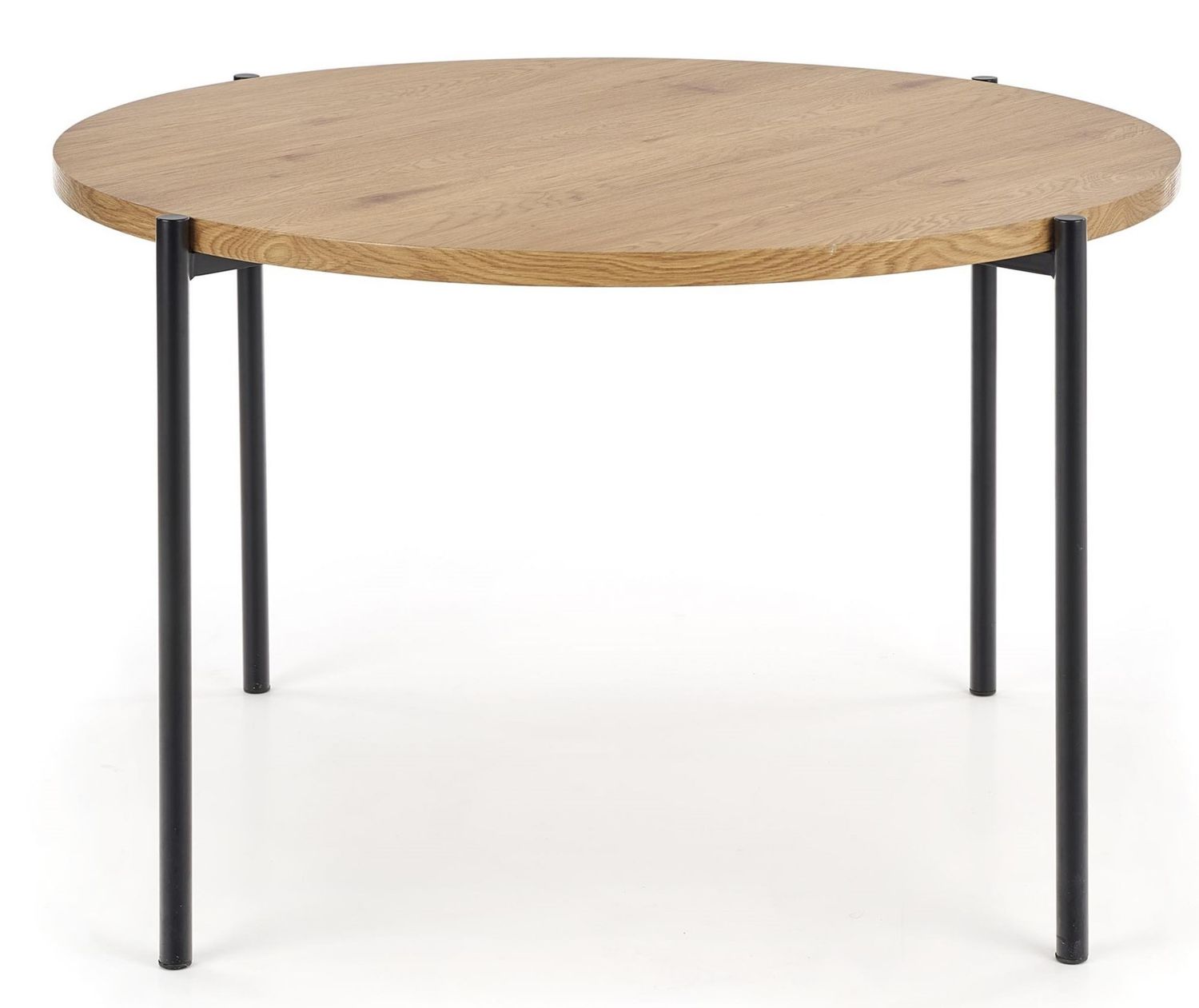 Kitchen Table Morgan | size: Length: 120cm, Width: 120cm, Height: 76cm, Diameter: 120cm | color: Black/Oak | image: 4 | variant: 1011213