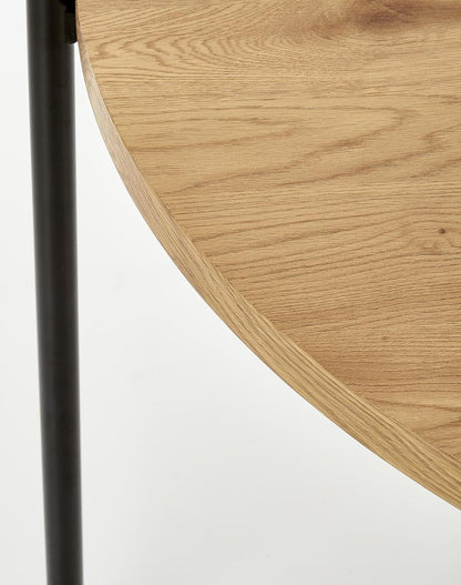 Kitchen Table Morgan | size: Length: 120cm, Width: 120cm, Height: 76cm, Diameter: 120cm | color: Black/Oak | image: 6 | variant: 1011213