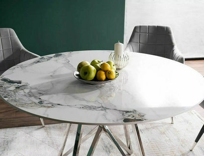 Kitchen Table Murano | size: Length: 120cm, Width: 120cm, Height: 76cm, Diameter: 120cm | color: White | image: 4 | variant: 1006627