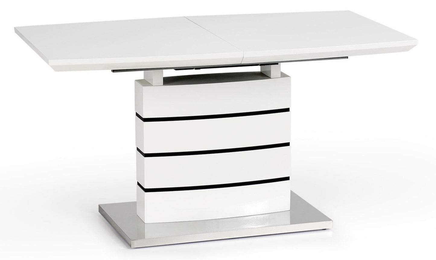 Kitchen Table Nord | size: Length: 80cm, Width: 180cm, Height: 76cm | color: White/Black | image: 3 | variant: 1011278