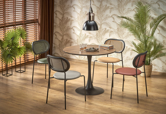 Kitchen Table Olmo | size: Length: 90cm, Width: 90cm, Height: 83cm, Diameter: 90cm | color: Black/Oak | image: 1 | variant: 1013024