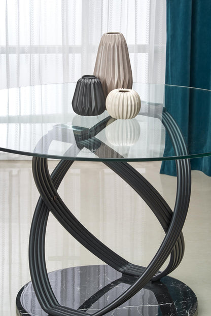 Kitchen Table Optico | size: Length: 120cm, Width: 120cm, Height: 77cm, Diameter: 120cm | color: Transparent | image: 7 | variant: 1011264