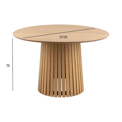 Kitchen Table Palermo | size: Length: 120cm, Width: 120cm, Height: 75cm, Diameter: 120cm | color: Oak | image: 3 | variant: 1001530