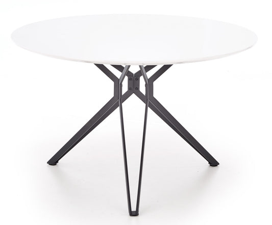 Kitchen Table Pixel | size: Length: 120cm, Width: 120cm, Height: 76cm, Diameter: 120cm | color: White/Black | image: 1 | variant: 1011247