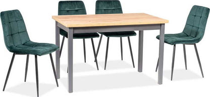 Kitchen Table Poole | size: Length: 68cm, Width: 120cm, Height: 75cm | color: Oak/Grey | image: 2 | variant: 1004299