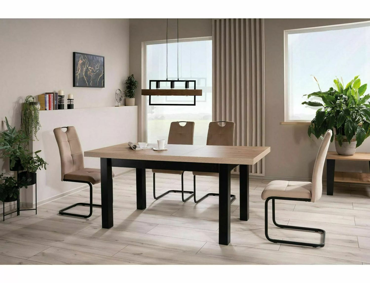Kitchen Table Presto | size: Length: 80cm, Width: 218cm, Height: 78cm | color: Oak | image: 4 | variant: 1017923