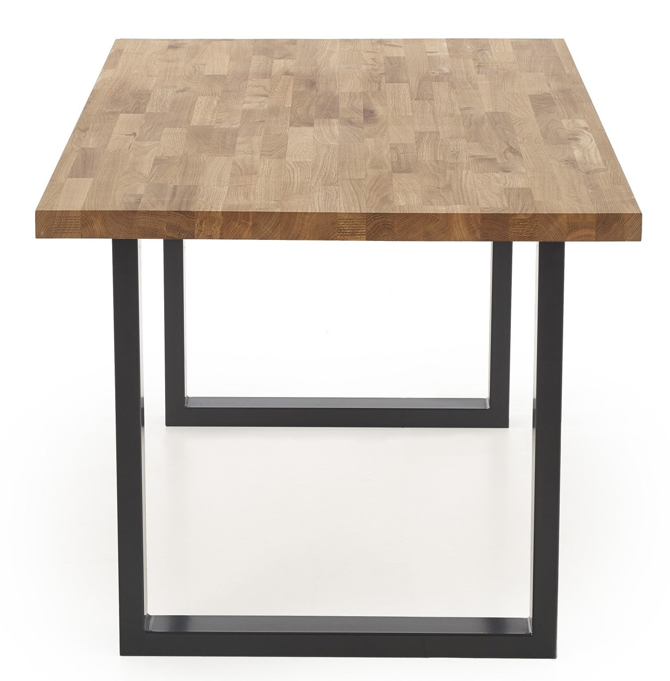 Kitchen Table Radus 2 | size: Length: 90cm, Width: 160cm, Height: 76cm | color: Black/Oak | image: 3 | variant: 1011281