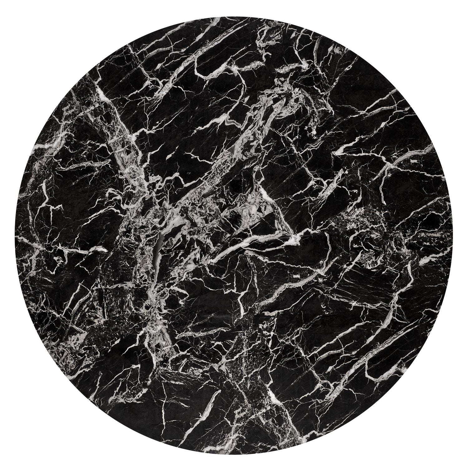 Kitchen Table Raymond 2 | size: Length: 100cm, Width: 100cm, Height: 73cm, Diameter: 100cm | color: Marble/Black/Gold | image: 5 | variant: 1006438