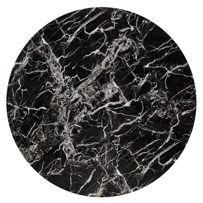 Kitchen Table Raymond 2 | size: Length: 100cm, Width: 100cm, Height: 73cm, Diameter: 100cm | color: Marble/Black/Gold | image: 5 | variant: 1006438