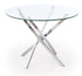 Kitchen Table Raymond | size: Length: 100cm, Width: 100cm, Height: 73cm, Diameter: 100cm | color: Transparent/Grey | image: 0 | variant: 1006441