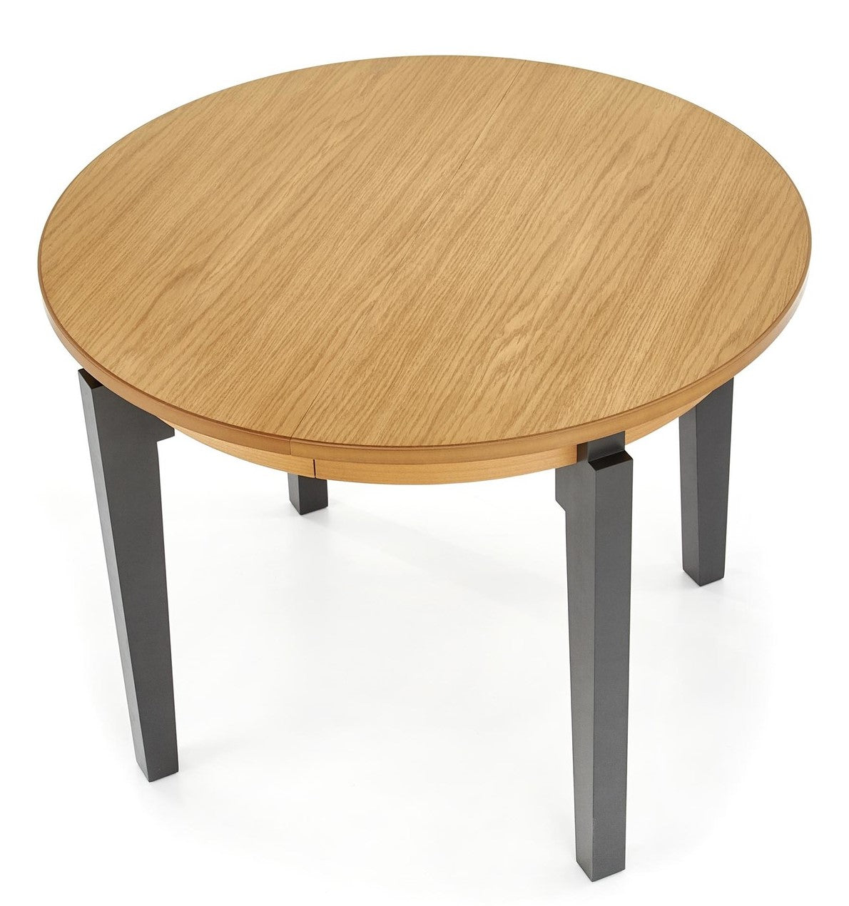 Kitchen Table Rennes | size: Length: 100cm, Width: 200cm, Height: 77cm, Diameter: 100cm | color: Oak/Grey | image: 2 | variant: 1003174