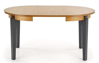 Kitchen Table Rennes | size: Length: 100cm, Width: 200cm, Height: 77cm, Diameter: 100cm | color: Oak/Grey | image: 3 | variant: 1003174