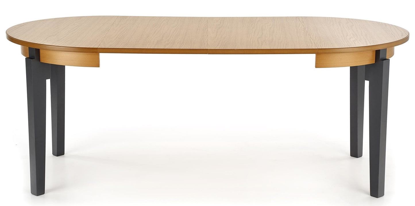 Kitchen Table Rennes | size: Length: 100cm, Width: 200cm, Height: 77cm, Diameter: 100cm | color: Oak/Grey | image: 4 | variant: 1003174