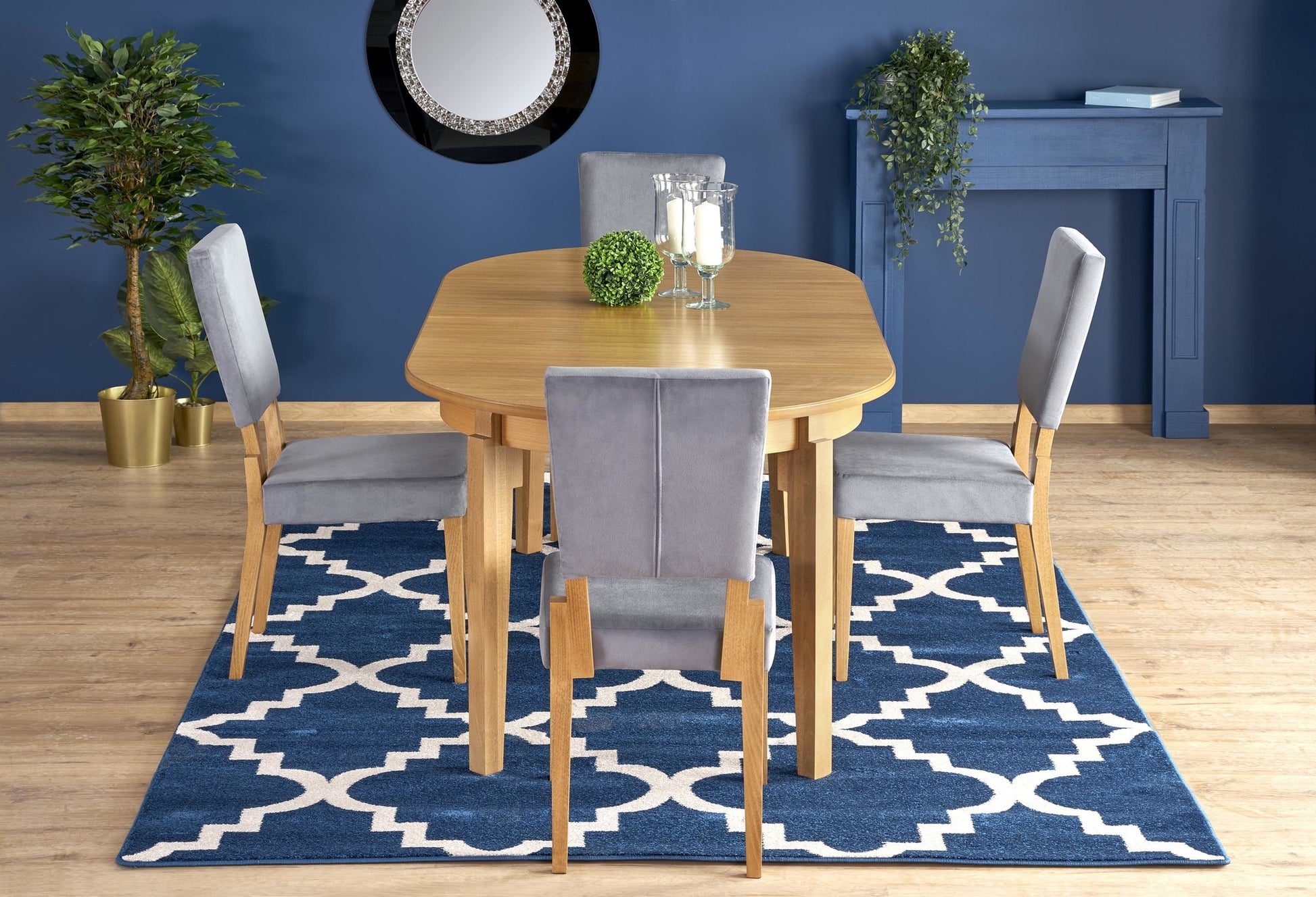 Kitchen Table Rennes | size: Length: 100cm, Width: 200cm, Height: 77cm, Diameter: 100cm | color: Oak | image: 7 | variant: 1003173