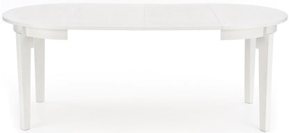 Kitchen Table Rennes | size: Length: 100cm, Width: 200cm, Height: 77cm, Diameter: 100cm | color: White | image: 3 | variant: 1003172