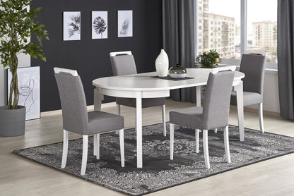 Kitchen Table Rennes | size: Length: 100cm, Width: 200cm, Height: 77cm, Diameter: 100cm | color: White | image: 5 | variant: 1003172