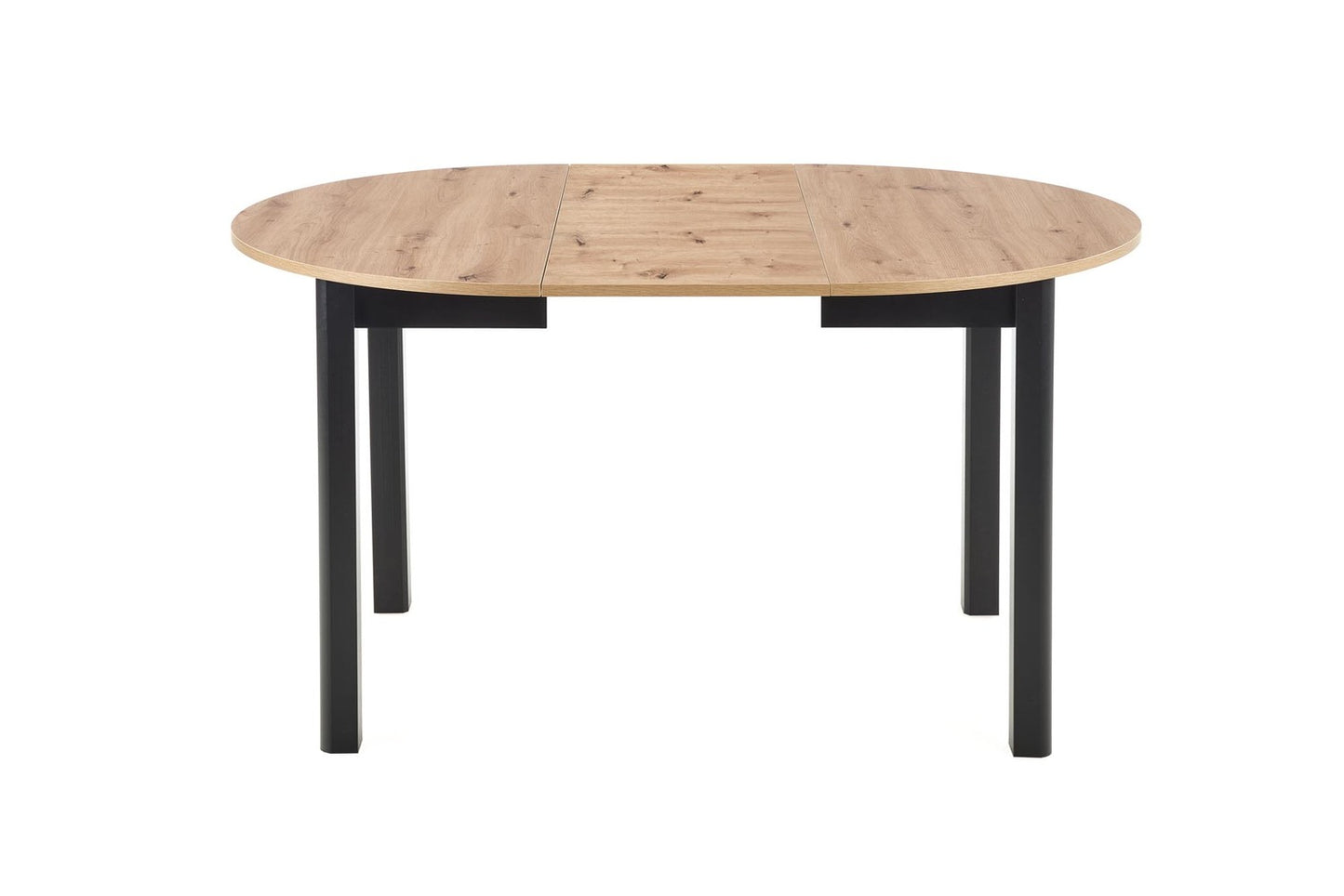 Kitchen Table Ringo | size: Length: 102cm, Width: 142cm, Height: 76cm, Diameter: 102cm | color: Black/Oak | image: 2 | variant: 1006393