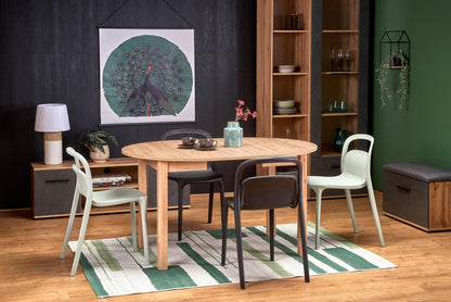 Kitchen Table Ringo | size: Length: 102cm, Width: 142cm, Height: 76cm, Diameter: 102cm | color: Oak | image: 2 | variant: 1006391