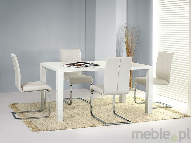 Kitchen Table Ronald | size: Length: 80cm, Width: 120cm, Height: 75cm | color: White | image: 4 | variant: 1011221