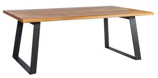 Kitchen Table Rotterdam | size: Length: 100cm, Width: 220cm, Height: 75cm | color: Black/Oak | image: 1 | variant: 1011316